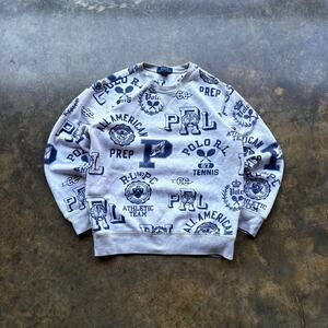 Cool Vintage Style Polo RL AOP Sweatshirt